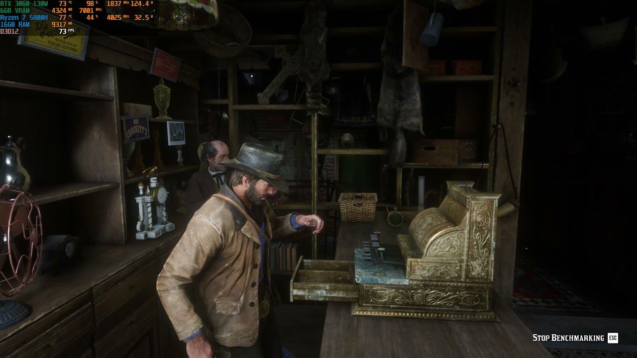 Red Dead Redemption 2 - Benchmark | Ryzen 7 5800H - RTX 3060 Laptop | Lenovo Legion 5 (2021)