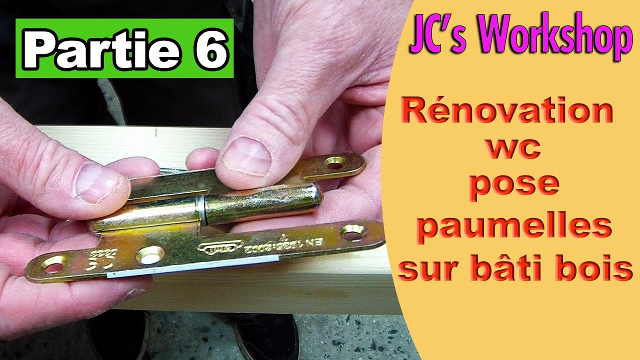 Comment poser des paumelles sur bâti bois, rénovation wc. partie 6 #107