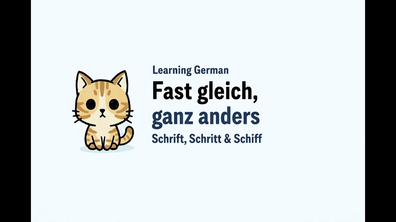德语学习：Schrift, Schritt & Schiff （形近词真的分得清吗？）