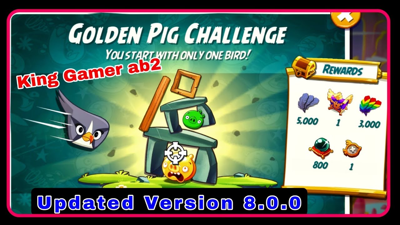 Angry birds 2 Silver Golden pig Challenge today (3 March 2026) (Updated version 8.0.0)