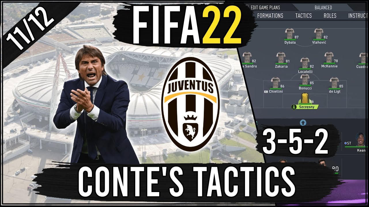 Recreate Antonio Conte's Juventus Invincibles Tactics in FIFA 22 | Custom Tactics Explained