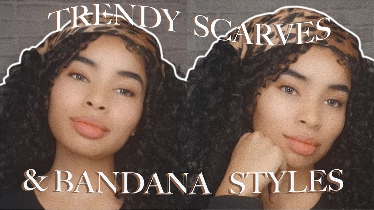 HOW TO STYLE A HAIR SCARF AND BANDANA |2020| (CURLY HAIR)