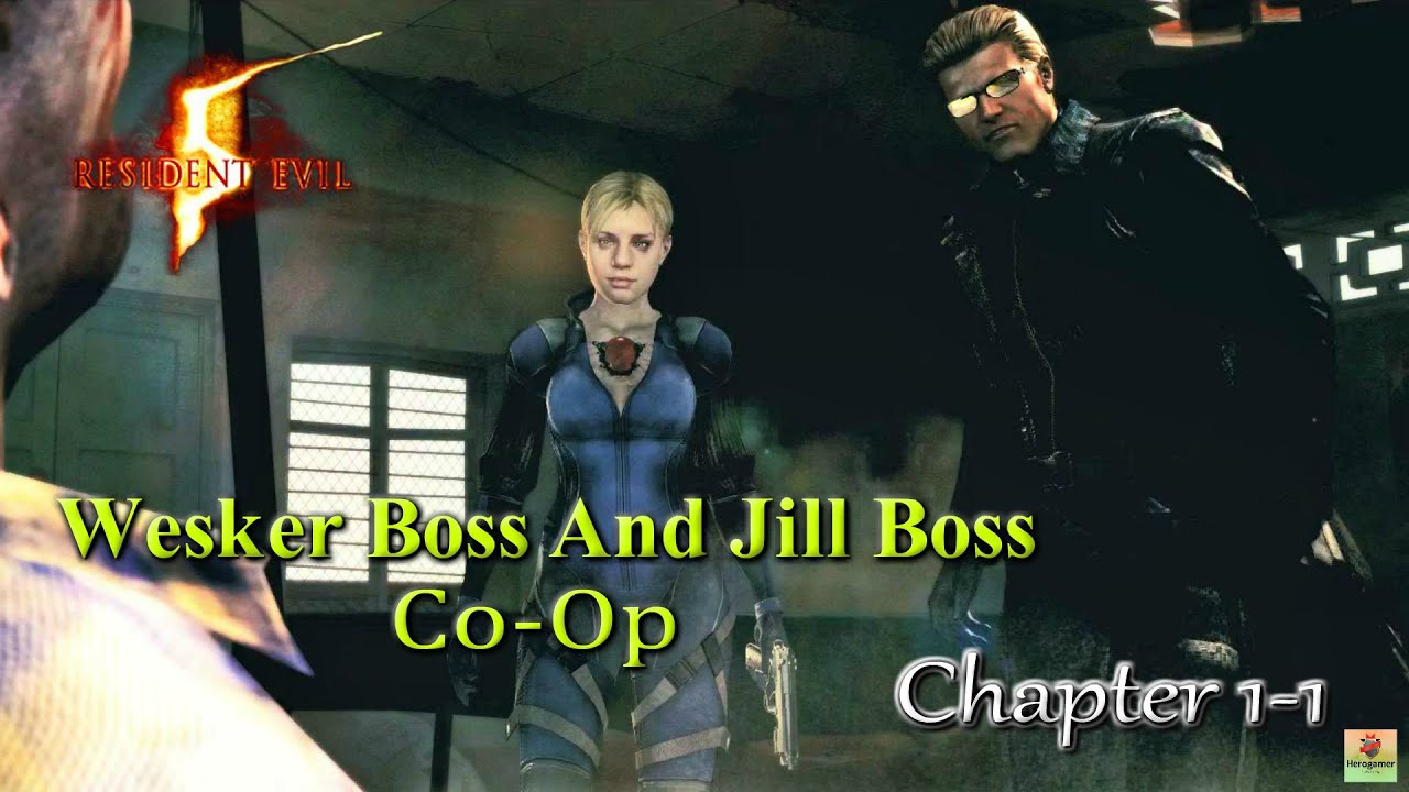 Re5 Nightmare Mod Walkthrough with Wesker Boss and Jill Boss Mod (Co-Op) Part 1 