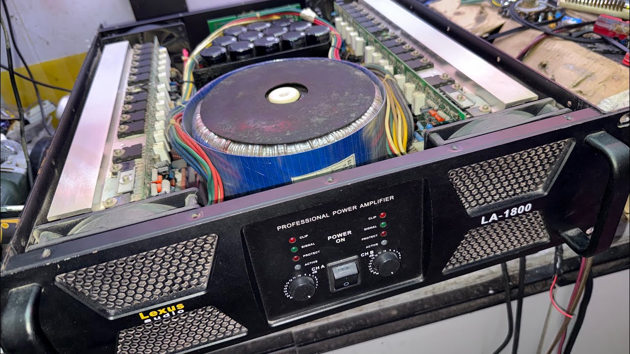 Lexus audio la-1800 power amplifier no powe at may pumutok na parts tips kung paanu ayusin