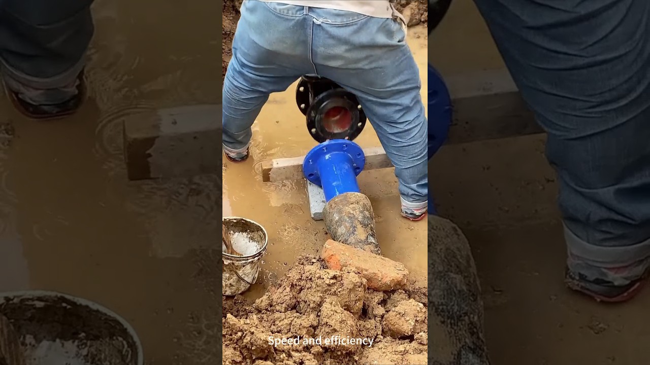 Ductile iron pipe flange installation process