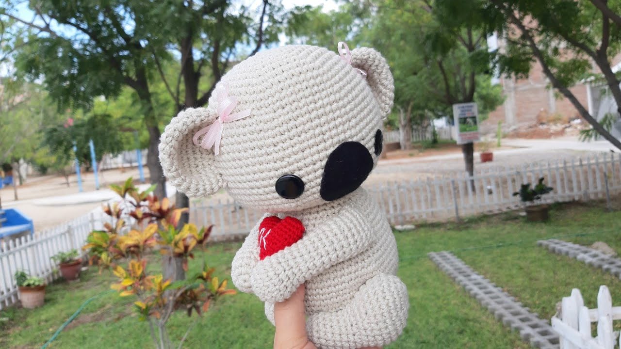 KOALA AMIGURUMI A CROCHET - CÓMO TEJER CABEZA Y CUERPO