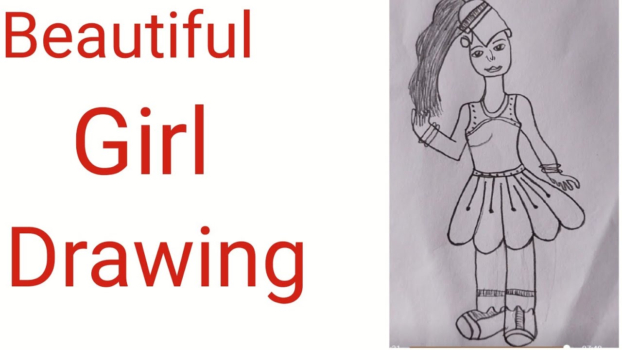 How to draw a Girl Drawing step by step drawing ll 😊🤔ll#girlart#easydrawing #viralvideo #girldrawing