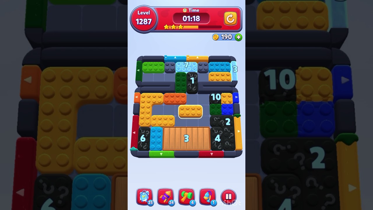 Color Block Jam Level 1287 &ndash; Full Puzzle Solution (No Boosters)
