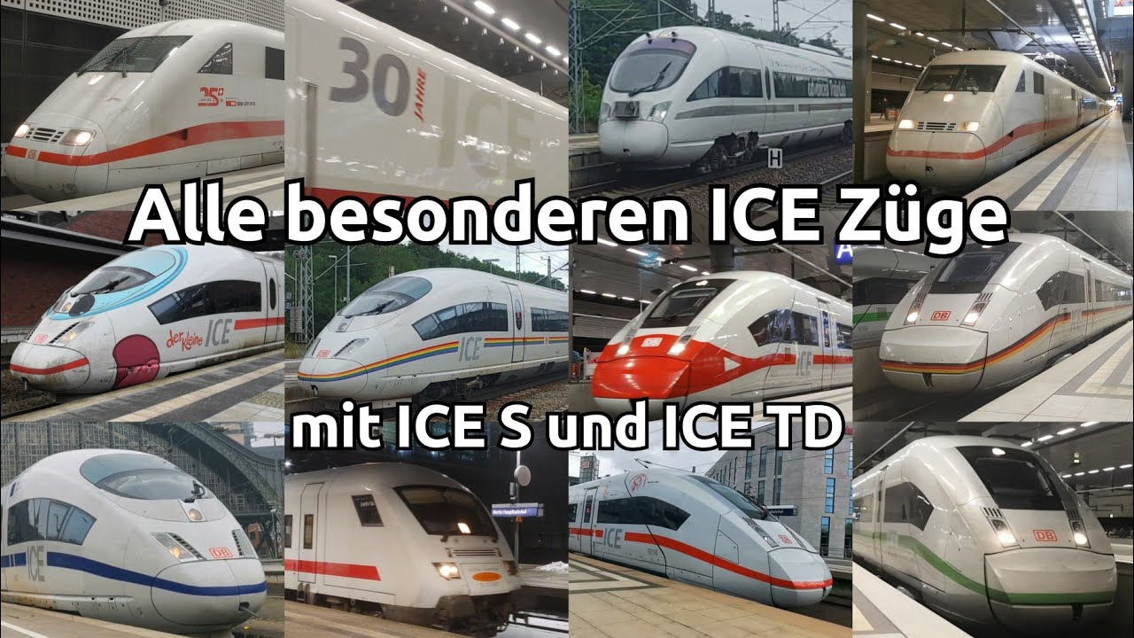 Alle ICE's der DB Fernverkehr (mit ICE TD, ICE-S und MET)