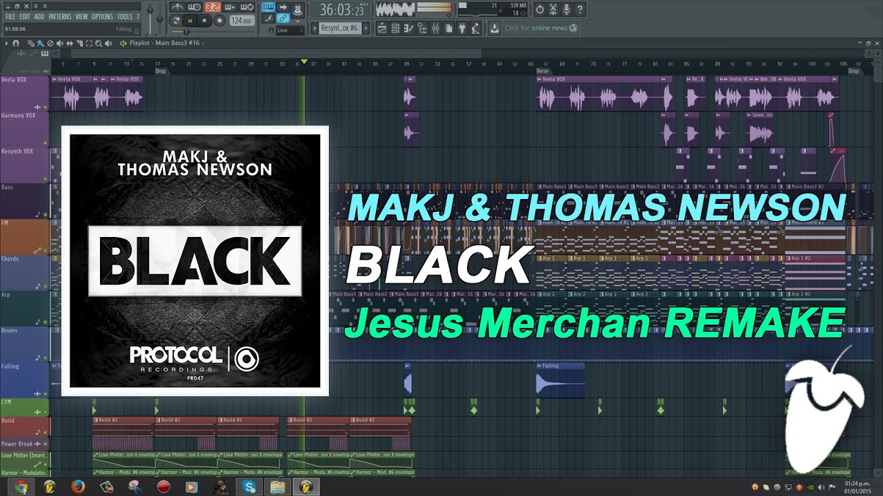 MAKJ & Thomas Newson - Black [FL Studio Remake + FREE FLP]