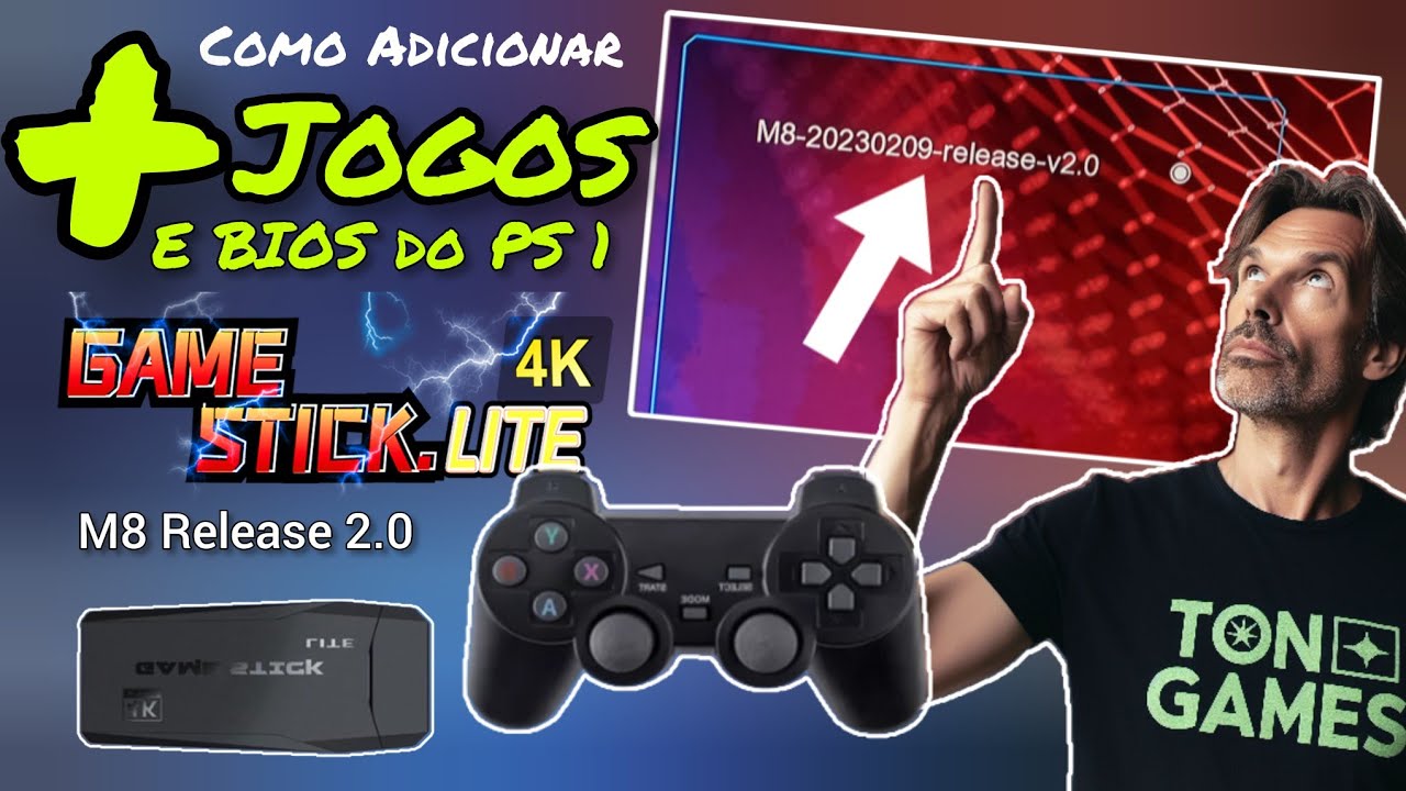 COMO ADICIONAR JOGOS NO GAME STICK 4K LITE M8 RELEASE 2.0 E BIOS PACK P/ JOGOS PS1 QUE NÃO ABREM?