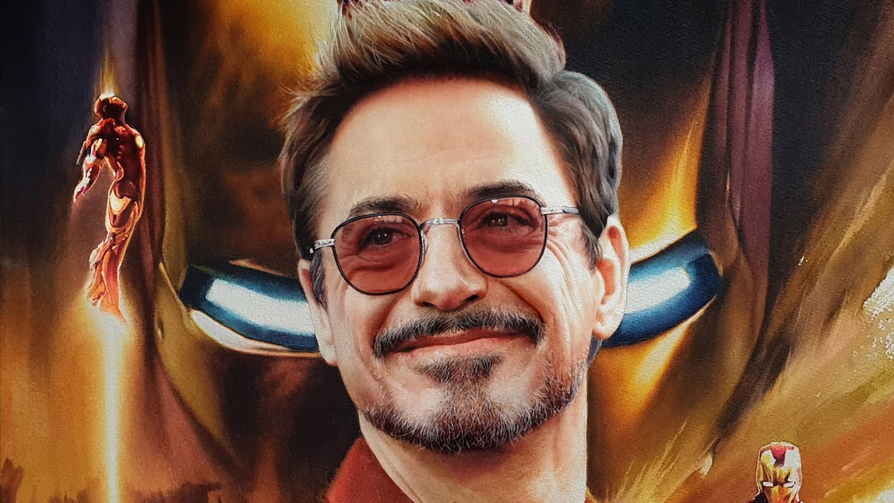 Tony Stark/Water color painting/인물수채화/水彩画/水彩畫