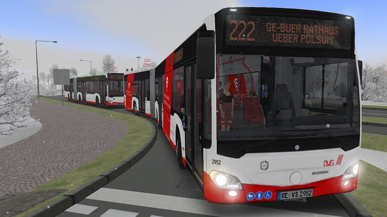 Omsi 2 Addon Projekt Gladbeck - Route 222 Marl Mitte - GE Buer Rathaus (PC)