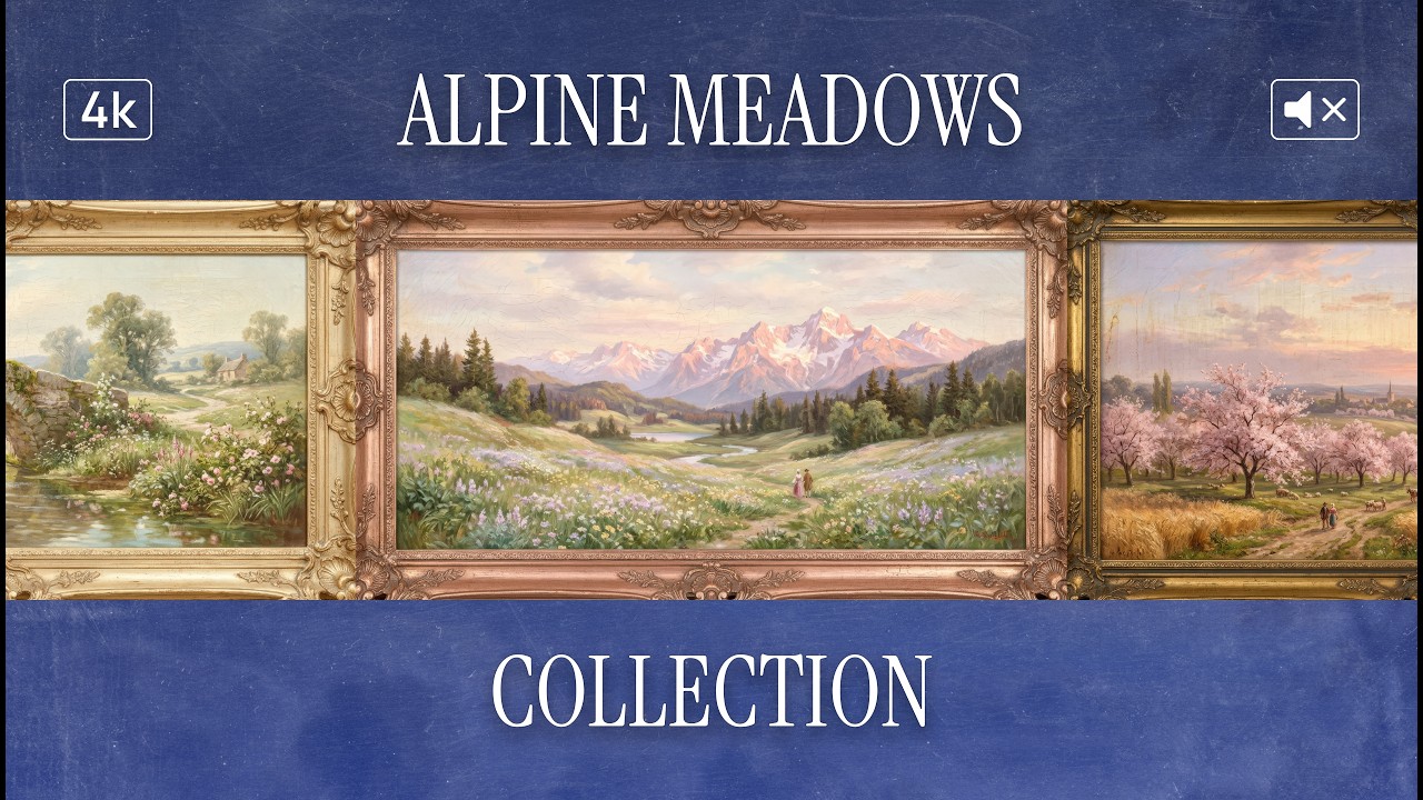 Alpine Meadows & Pastoral Dreams – Romantic Landscapes | 4K Frame TV Art | No Music