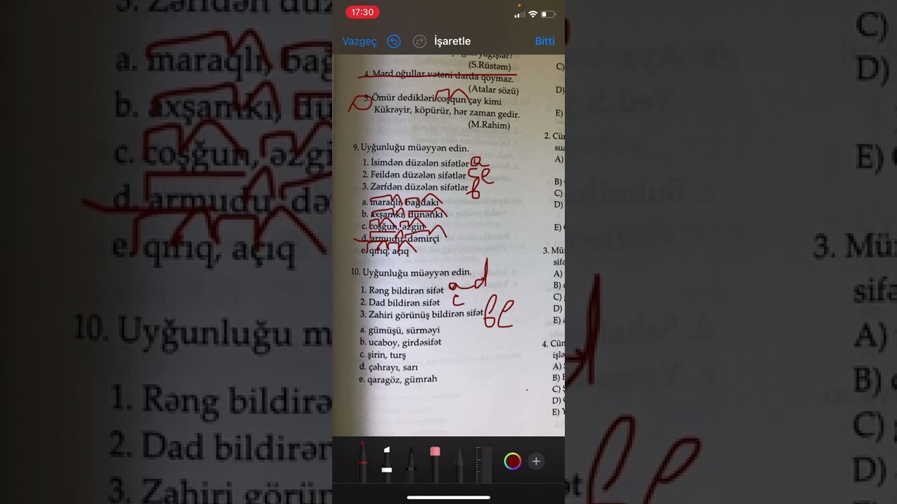 VI sinif “Fərd və cəmiyyət”. İsim, E və F variantlarının izahı