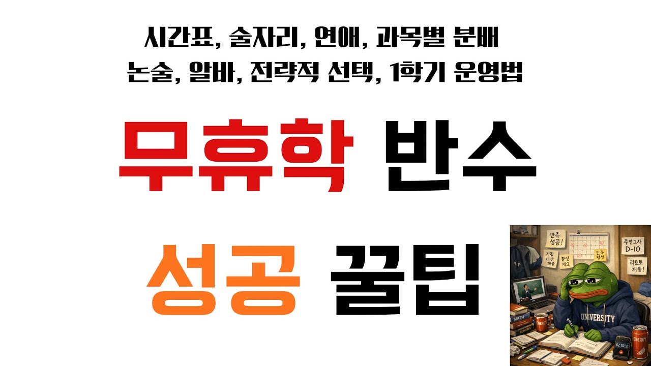 무휴학 반수한다면, 고려하게 될 모든것 기준 잡아드립니다.