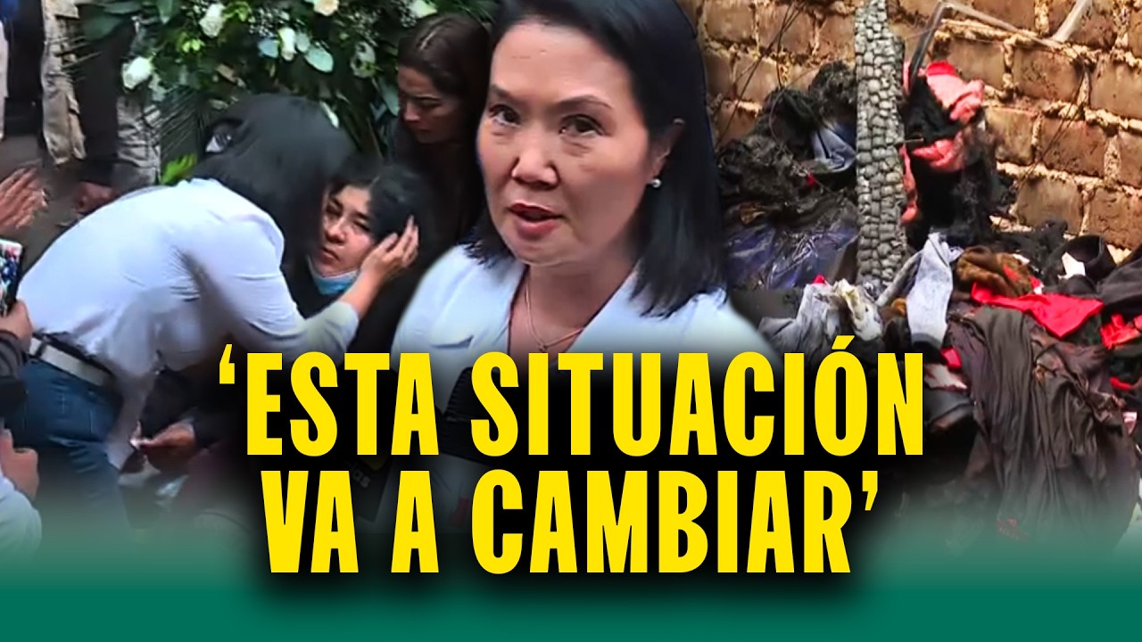 Keiko Fujimori llega a tragedia en La Victoria donde fallecieron 10 personas