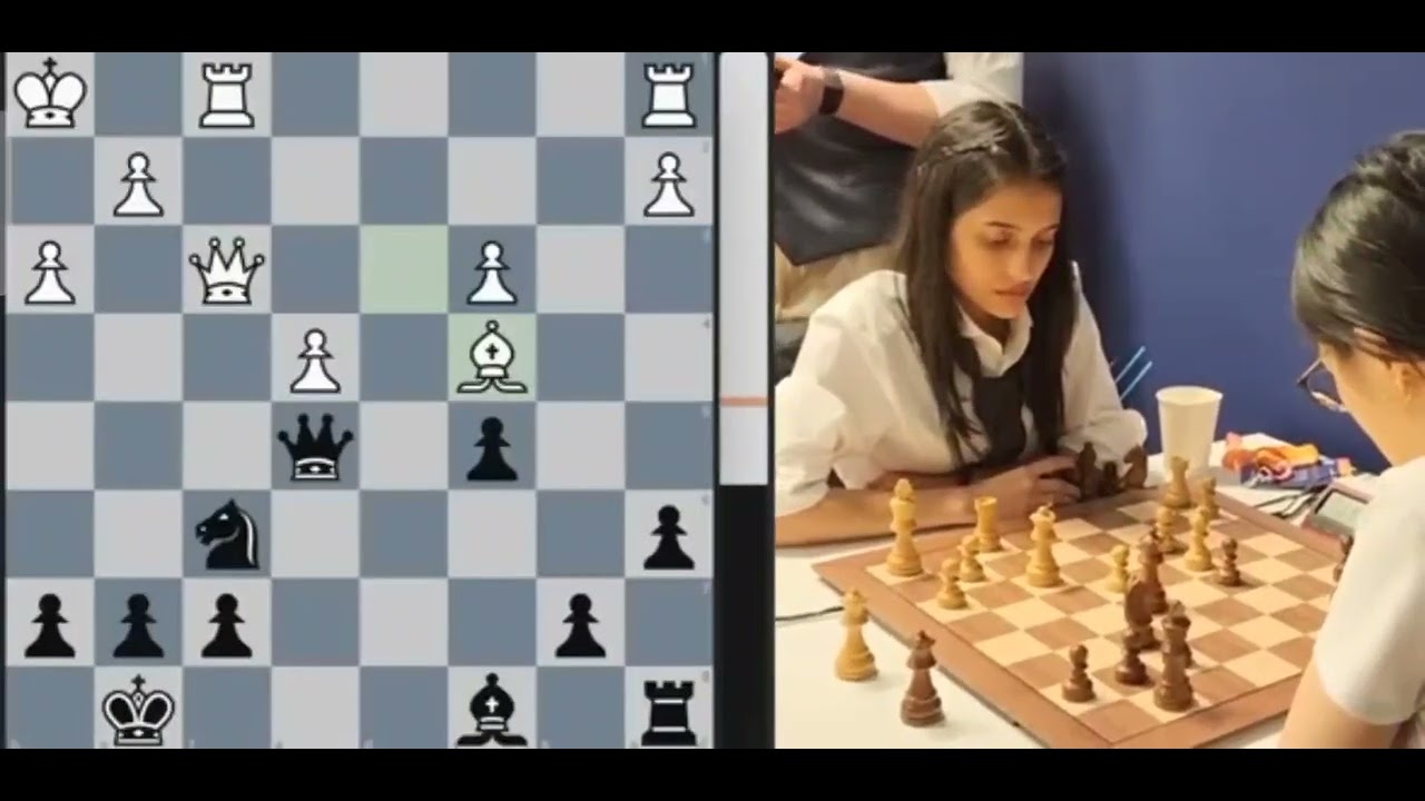 Divya Deshmukh beats World No 1 Hou Yifan #chesslover #worldno1 #divyadeshmukh #houyifan #chessgame