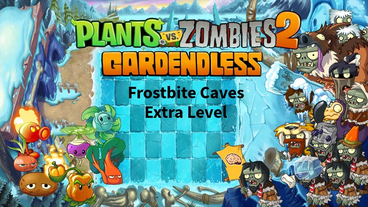 Plants vs Zombies 2: Gardendless (0.6.2) - Frostbite Caves Extra Level (Diffculity A)