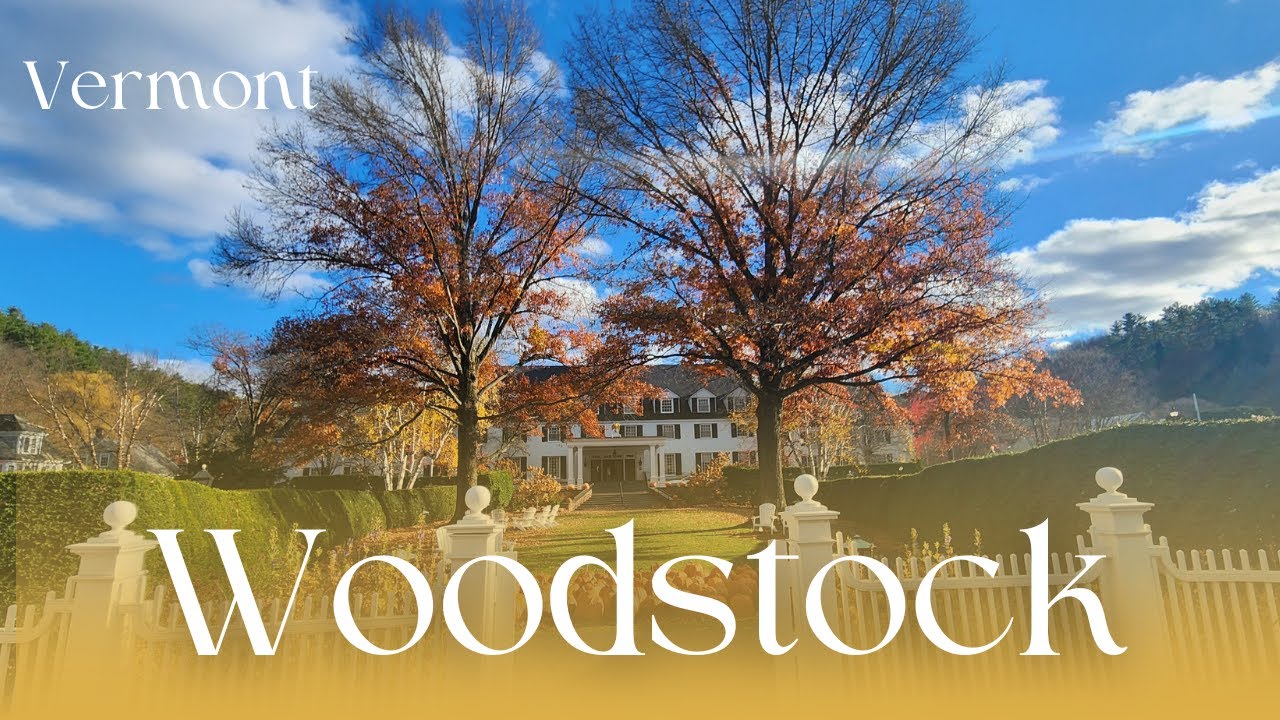 Woodstock, Vermont Walking Tour | Stunning 4K Fall Foliage & Landmarks #vermont #woodstock
