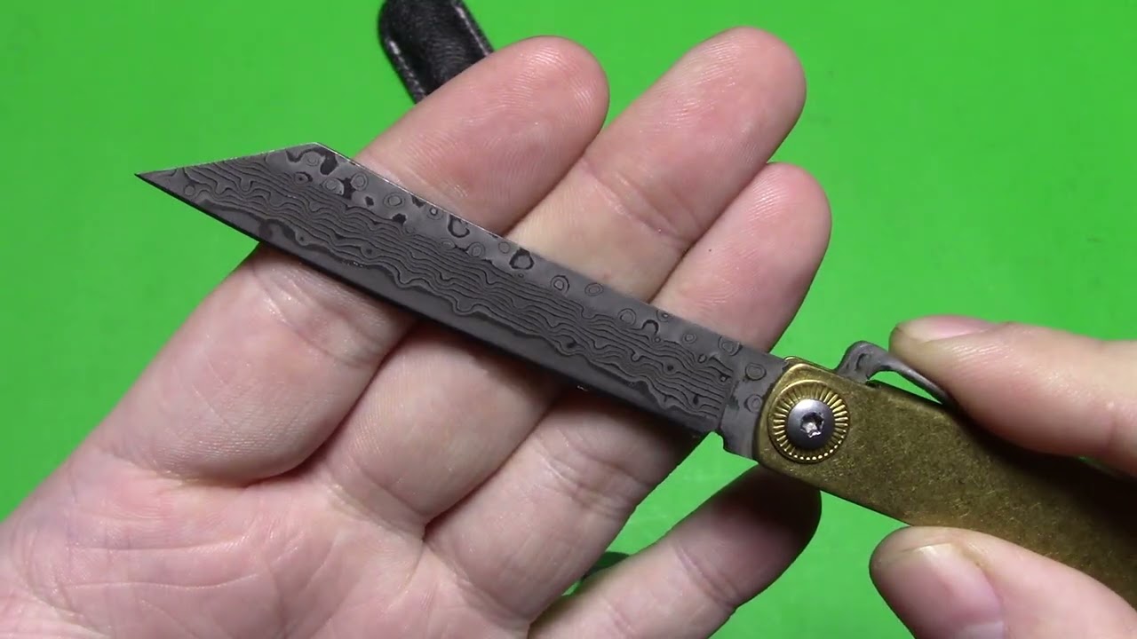 Cheap but awesome! Higonokami Japanese friction folder Damascus knife