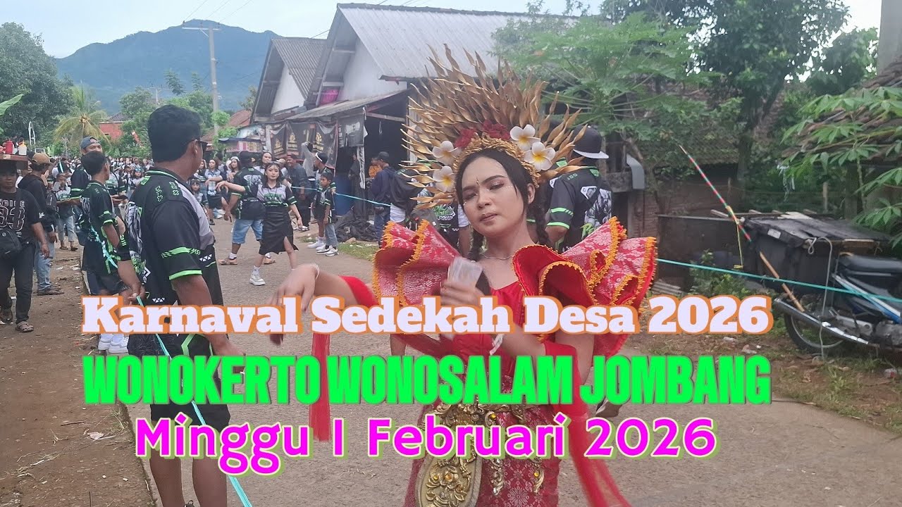 live Karnaval Sedekah Desa Wonokerto Wonosalam Jombang Minggu 1 Februari 2026