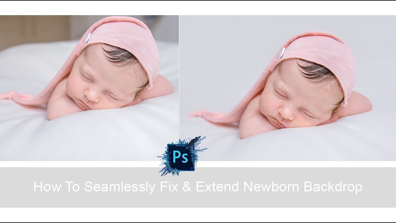 How To Seamlessly Fix & Extend Newborn Backdrop In Photoshop