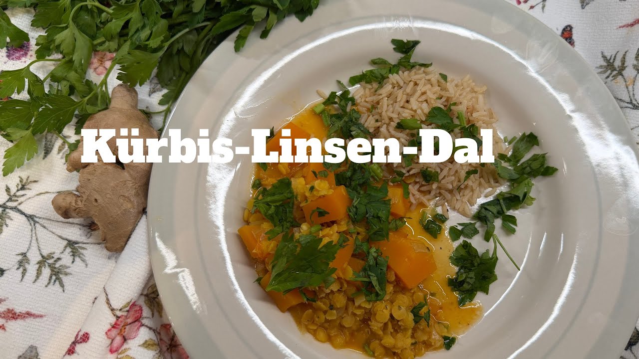 Schnelles Kürbis-Linsen-Dal mit Reis – gesundes Soulfood für jeden Tag #kürbisdal#linsen