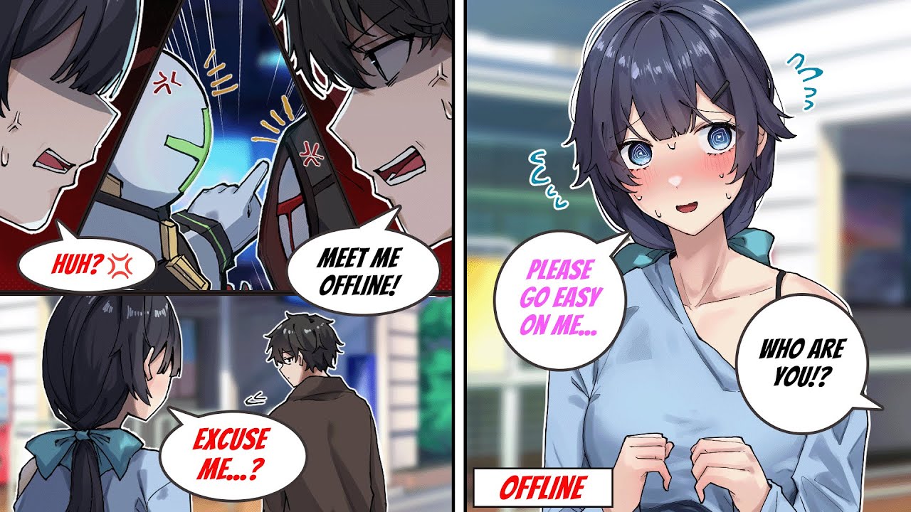 ［Manga dub］ My online girlfriend always mocks me but when I actually met her she became...［RomCom］