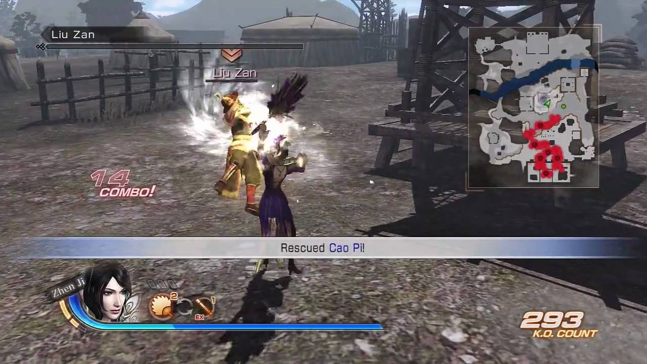 Dynasty Warriors 7 (US) - Zhen Ji Gameplay (Legendary Battle, Chaos Difficulty) [HD]