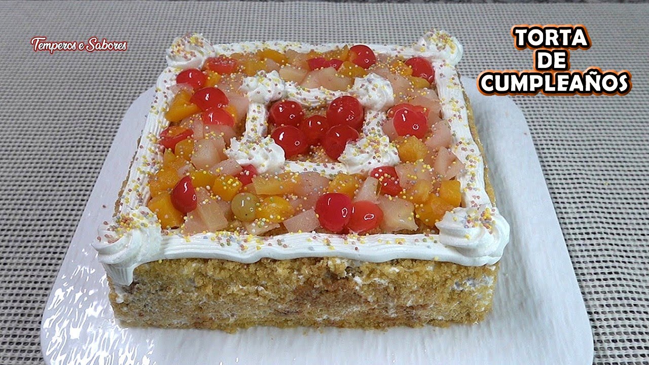 TORTA DE CUMPLEAÑOS Deliciosa, Bonita, Original y Fácil de Preparar para celebrar y disfrutar