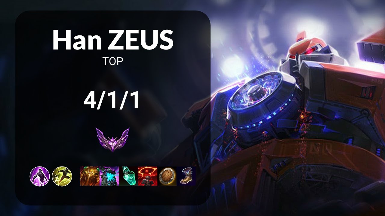 Han Zeus Sion vs Gnar TOP - KR MASTER Patch 15.13