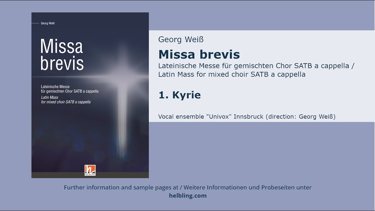 Georg Weiß, Missa brevis, 1: Kyrie
