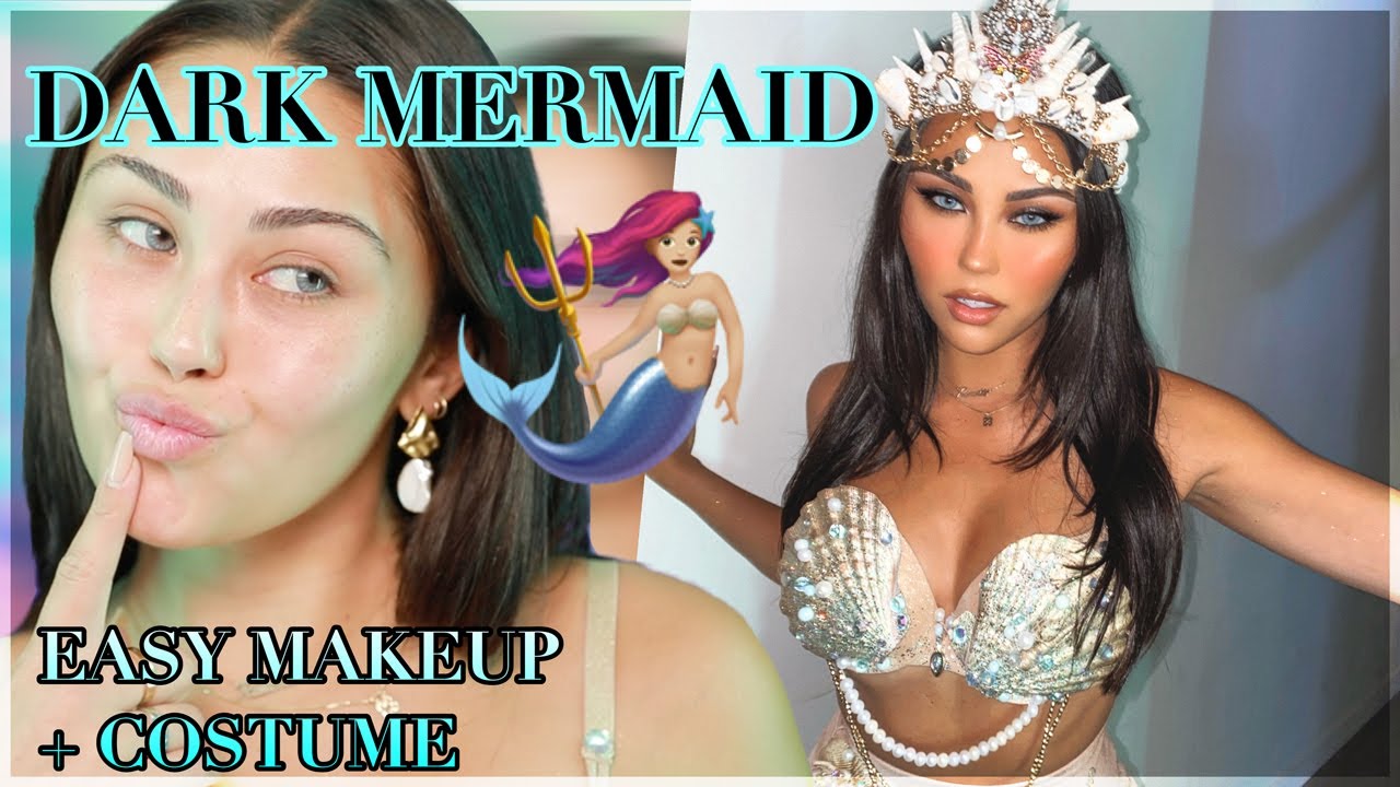 EASY HALLOWEEN COSTUME: Mermaid Makeup Tutorial & Costume Idea 🧜🏼‍♀️