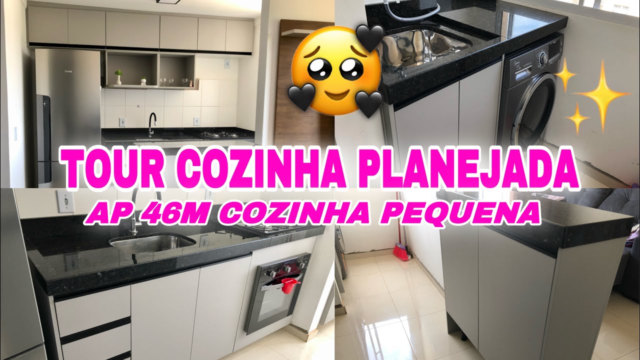 TOUR PELA MINHA COZINHA PLANEJADA😍COZINHA PEQUENA APARTAMENTO 46m sonho Realizado 🙏❤️