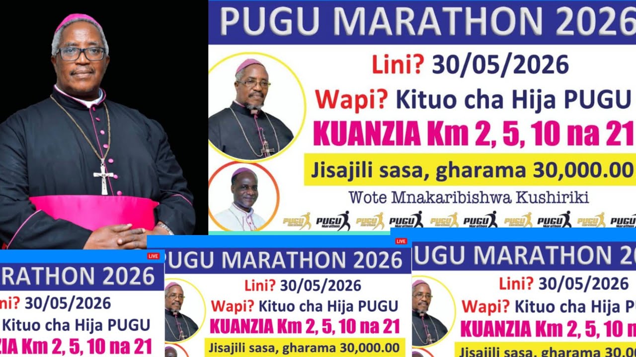 #LIVE || UZINDUZI WA PUGU MARATHON 2026- KUTOKA KANISA KUU ST. JOSEPH JIMBO KUU LA DAR ES SALAAM.