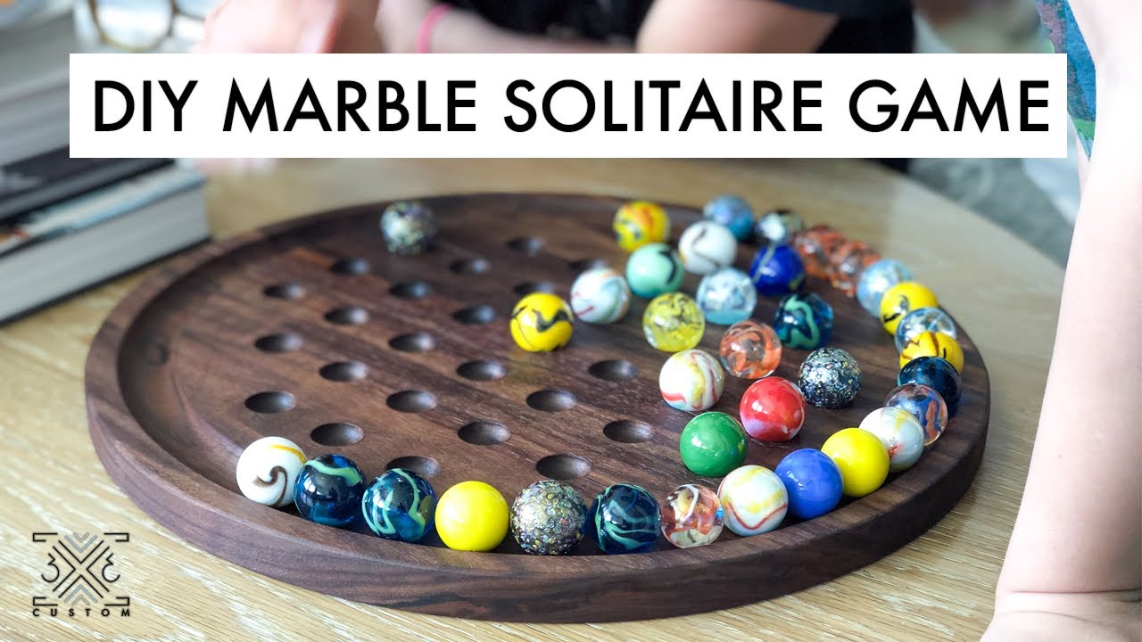 DIY Marble Solitaire Game - #BuildAtHome Project - Scrap Wood Challenge!