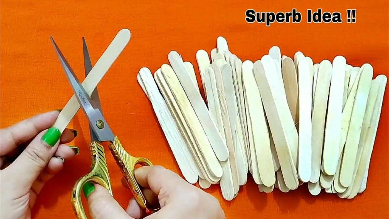 Best Out Of Waste Ice cream Stick Craft Idea | DIY Home Decor Idea