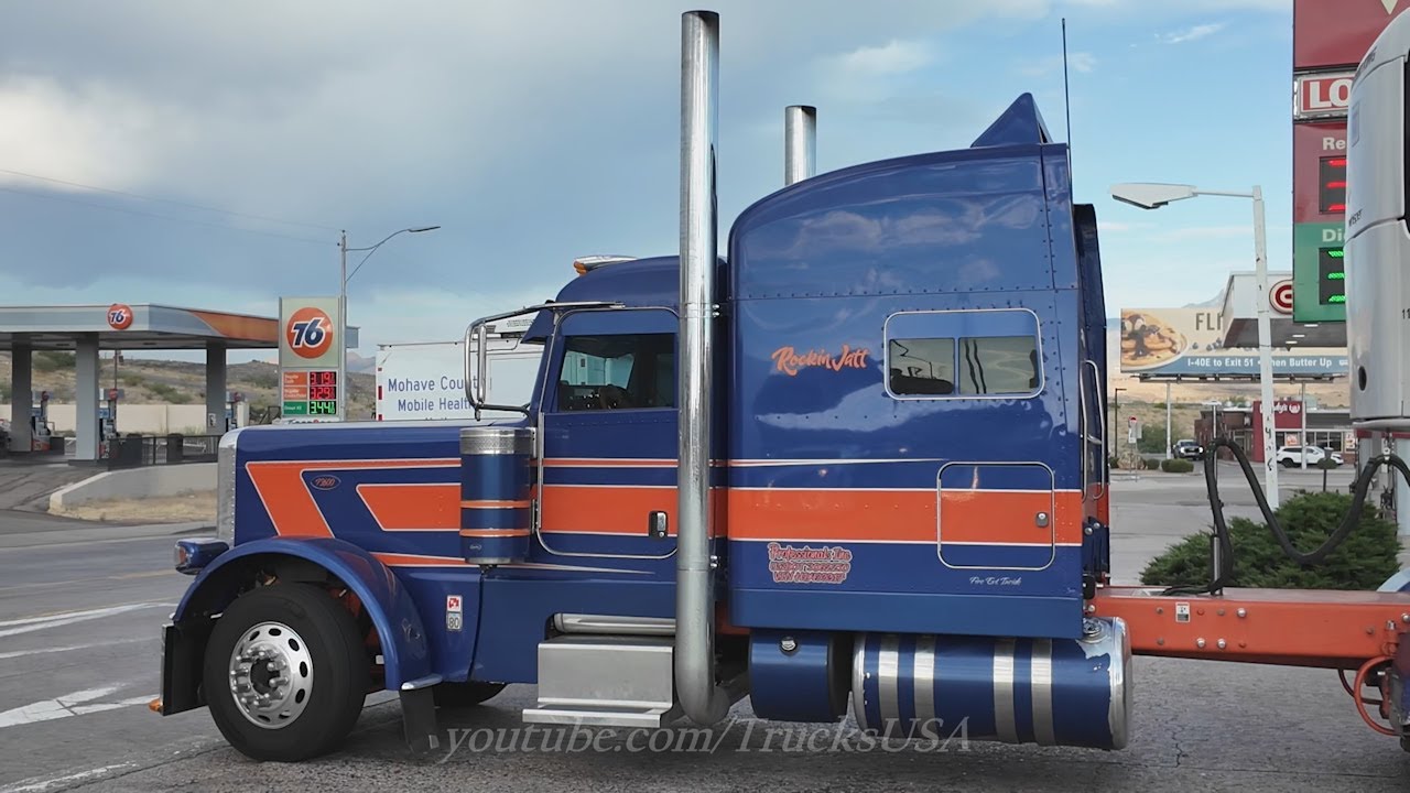 Truck Drivers of the hot southwest Mojave desert, Truck Spotting Arizona USA