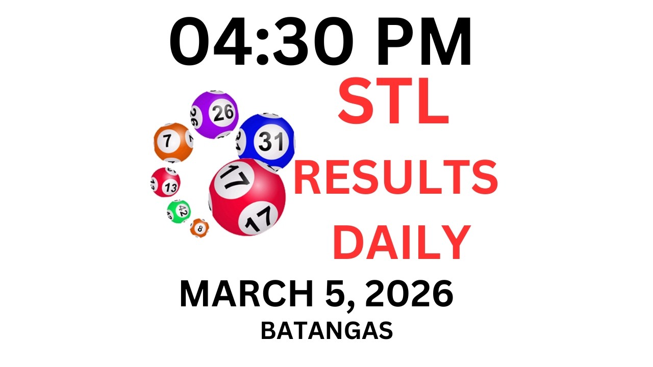 STL BATANGAS  4:30 PM LIVE DRAW March 5, 2026