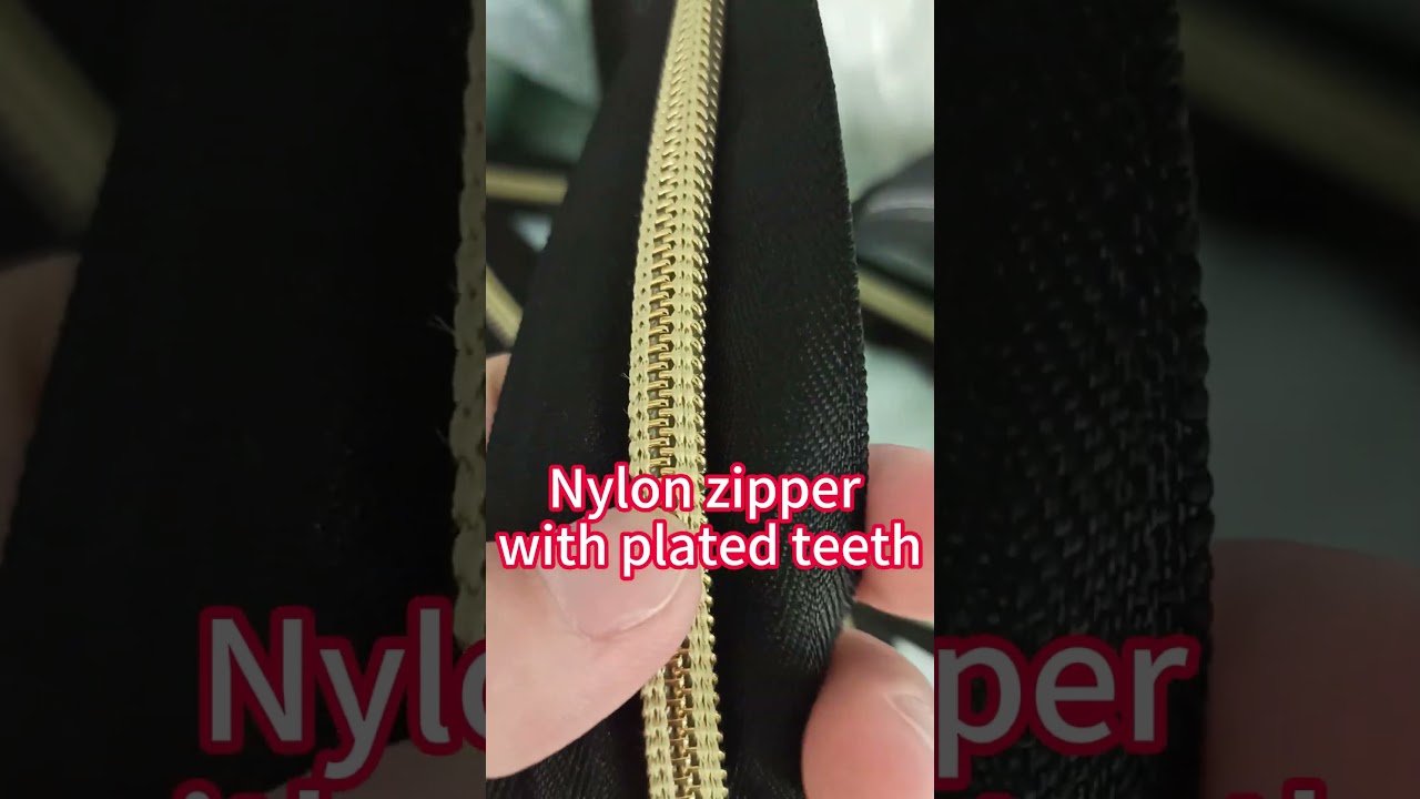 Nylon zippers with plated teeth: durable quality#durablezippers #high-qualityzippers #nylonzipper