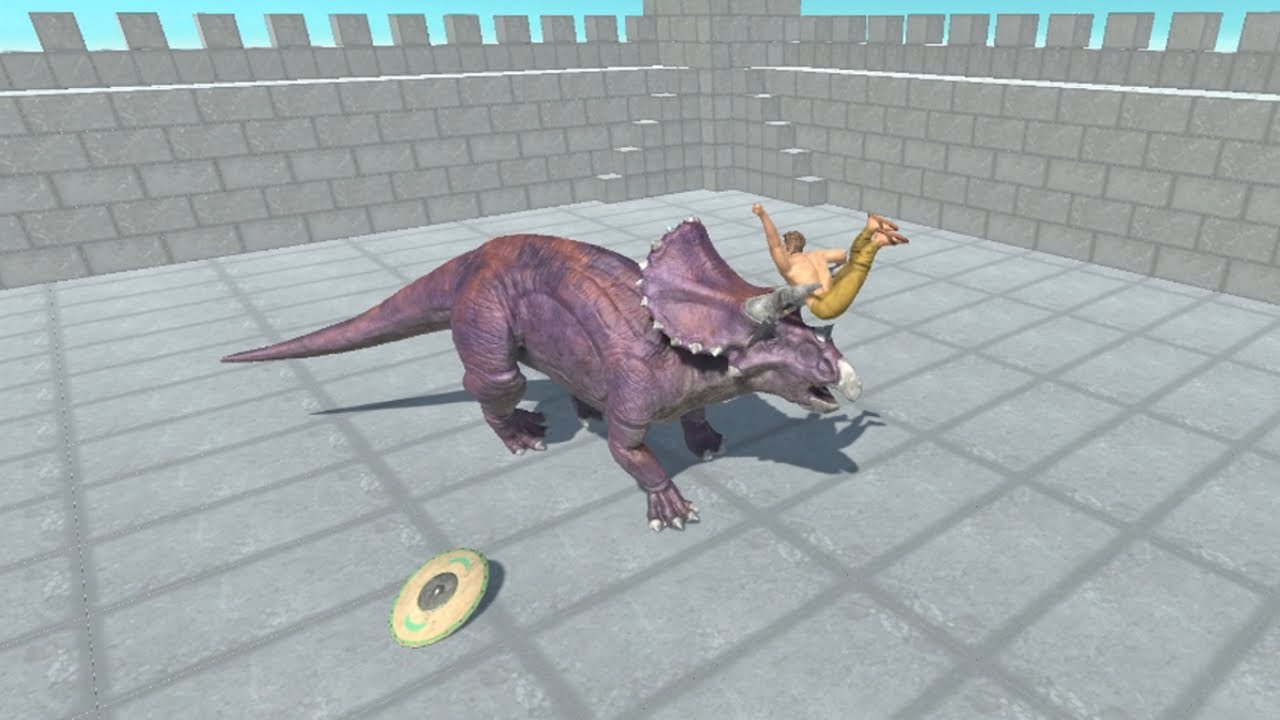 Updated TRICERATOPS in Brick Castle vs ALL UNITS Animal Revolt Battle Simulator