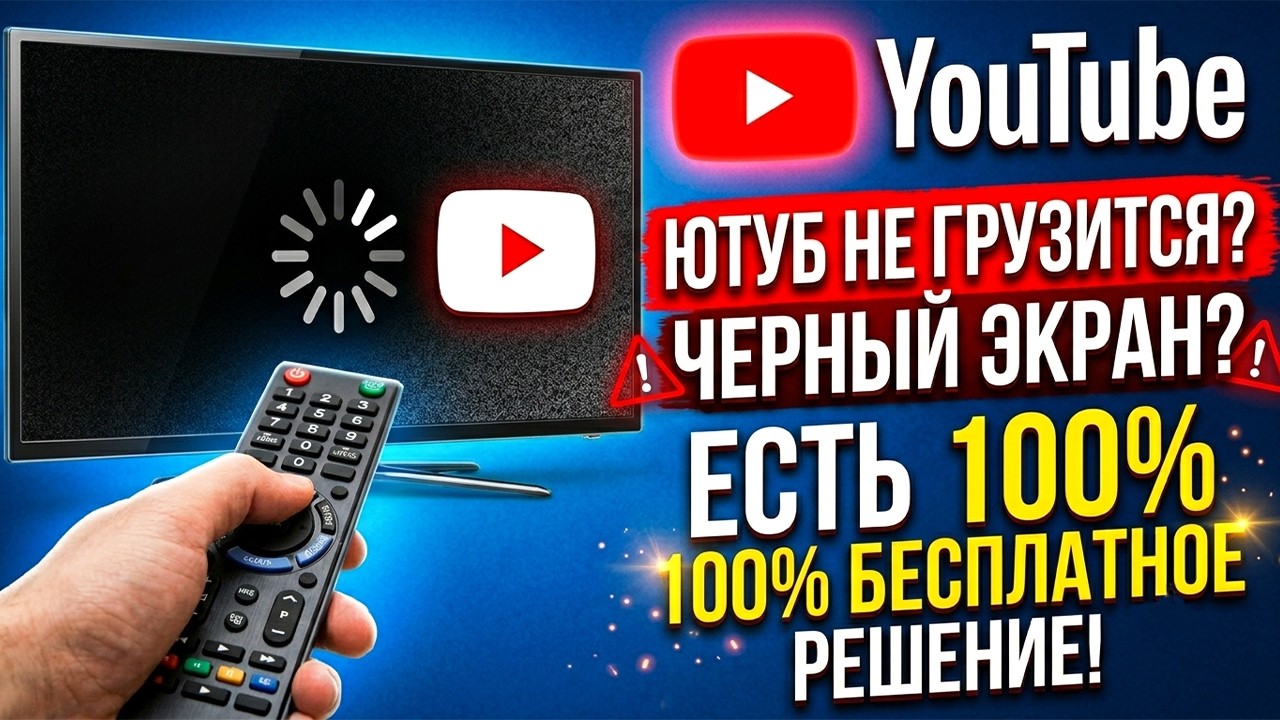 ЮТУБ НЕ ГРУЗИТСЯ? ЧЕРНЫЙ ЭКРАН НА ТВ? Есть 100% БЕСПЛАТНОЕ РЕШЕНИЕ!