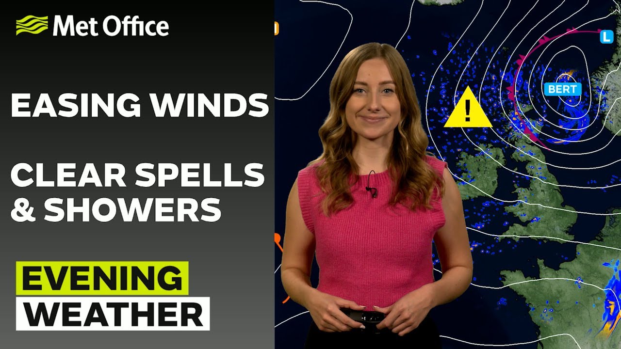 25/11/24 - Driest Midlands, east and southeast -  Evening Weather Forecast UK – Met Office Weather