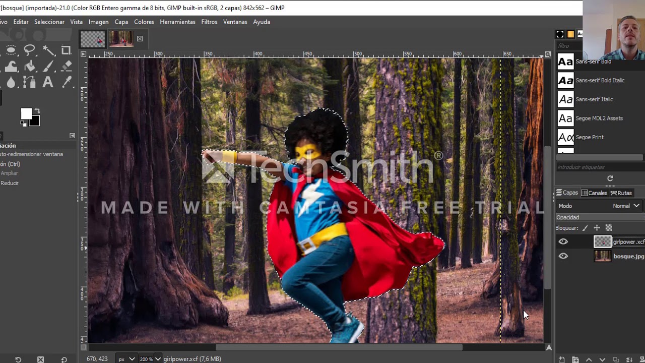 Cambiar fondo con GIMP