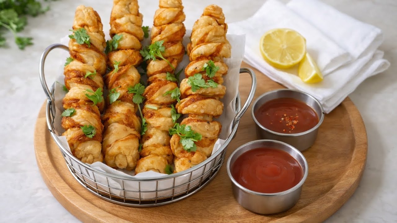 #food Tasty paneer potato roll 🥐