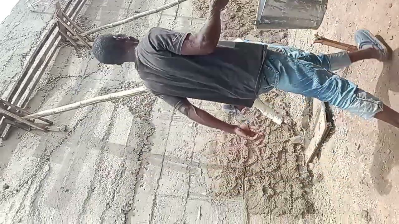 The beginning of plastering of fire wall 