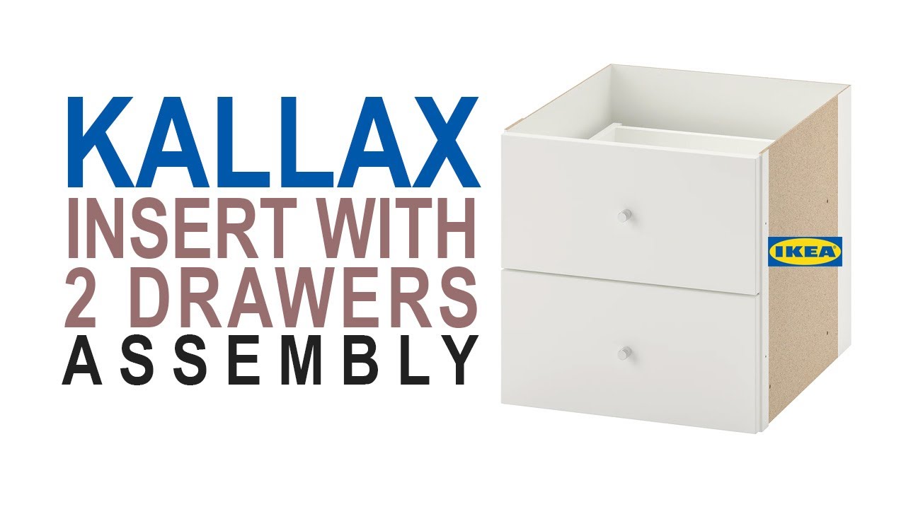 Ikea Kallax Insert with 2 drawers white