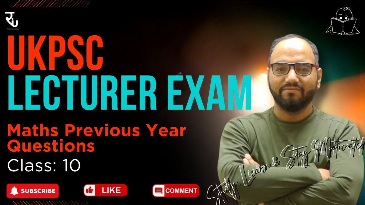 UKPSC Maths Lecturer PYQ class-10 | उत्तराखंड गणित प्रवक्ता Previous Year Questions with Solution |