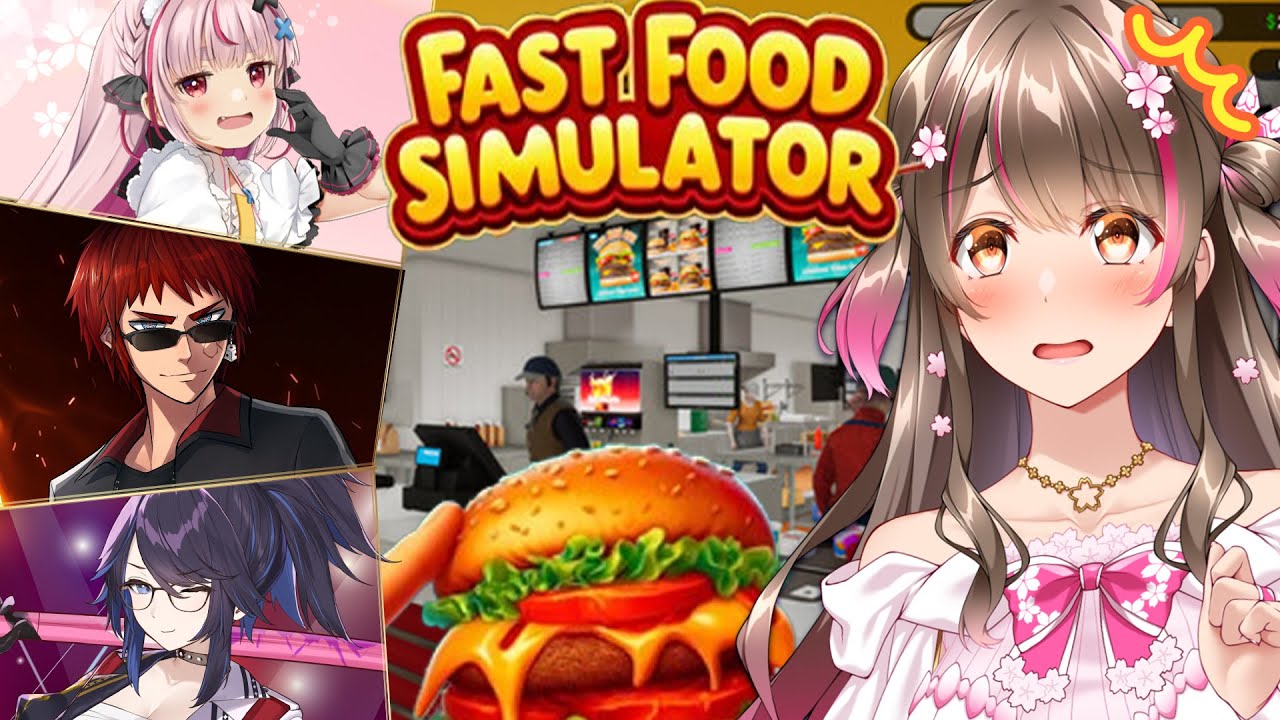 バイト生活再び！最難関の鬼畜モードに耐えれるのか…？ いや！耐えてみせる！！【Fast Food Simulator／kson、兎鞠まり、天開司 コラボ配信】